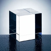 Crystal Cube Paperweight